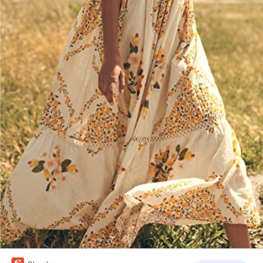 NWT FARM Rio Cashew Crossed Back Maxi Dress - Picture 9 of 14